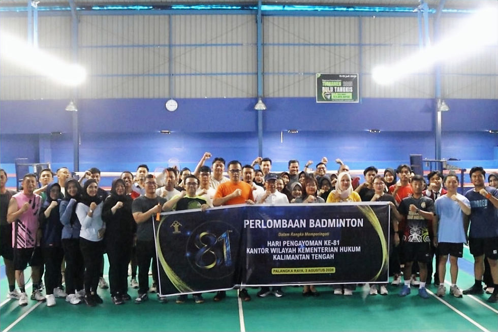 Turnamen Bulu Tangkis Meriahkan Pembukaan Rangkaian Hari Pengayoman ke-81 di Kemenkum Kalteng
