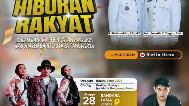 Band Kotak dan Ifan Seventeen Meriahkan Hari Jadi ke-76 Barito Utara Lewat Batara Expo 2026