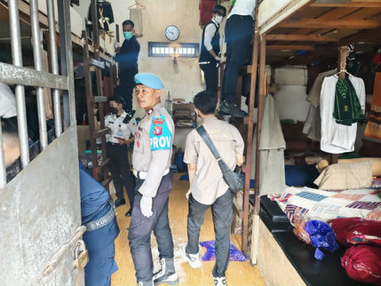 Razia Gabungan Lapas Narkotika Kasongan, 200 WBP Jalani Tes Urine dan Hasilnya Negatif