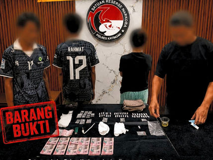 Polres Katingan Tangkap Dua Terduga Pengedar Sabu, 51 Paket Disita