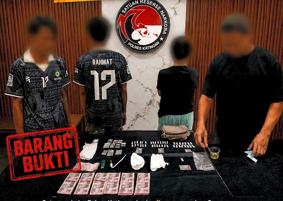 Polres Katingan Tangkap Dua Terduga Pengedar Sabu, 51 Paket Disita