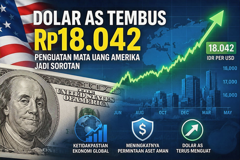 Dolar AS Tembus Rp18.042, Menguat di Tengah Ketidakpastian Ekonomi Global