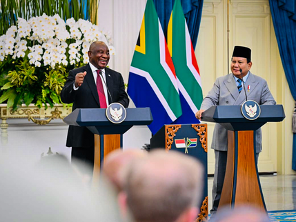 Indonesia dan Afrika Selatan Sepakat untuk Meningkatkan Kerja Sama Strategis di Sektor Pertahanan hingga Pertanian