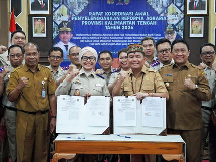 Pemprov Kalteng Dorong Sinergi Percepat Reforma Agraria Lewat Rakor GTRA 2026