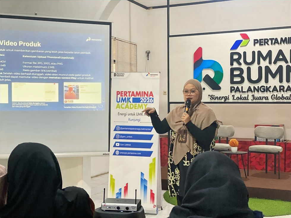 Pelatihan Orientasi Marketplace Pertamina SMEXPO di Rumah BUMN Palangka Raya. (Foto: Istimewa).