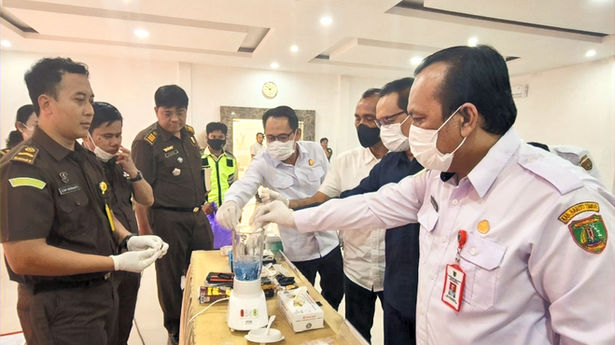 Kejari Barito Timur Musnahkan 167,11 Gram Barang Bukti Narkotika