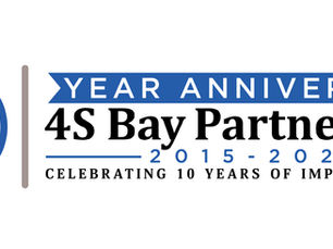 4S Bay 10 Year Anniversary Logo