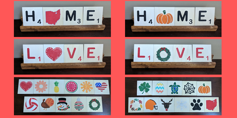 Sip & Craft 12/15 @ High & Low Winery- Scrabble Signs