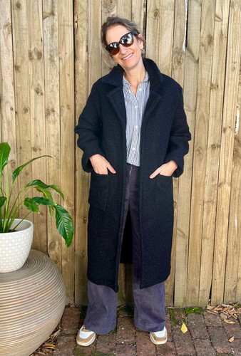 Oversized Coat Black | Vanilla Rose