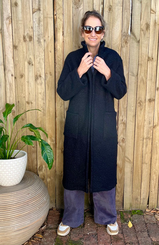 Oversized Coat Black | Vanilla Rose