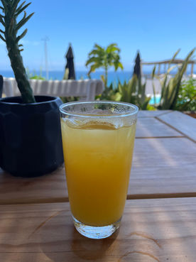Farm-to-table beverages at Rise Within retreat, Los Cabos luxury wellness.
