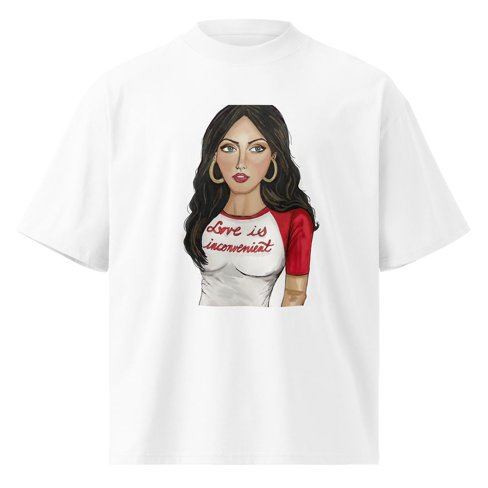 Thumbnail: Unisex organic oversized high neck t-shirt