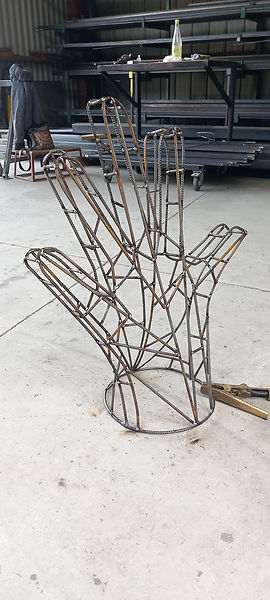 orang-outan sculpture métal fer à béton