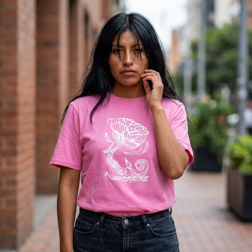 Floral Line Art Tee — Hand-Drawn Rose Graphic T-Shirt