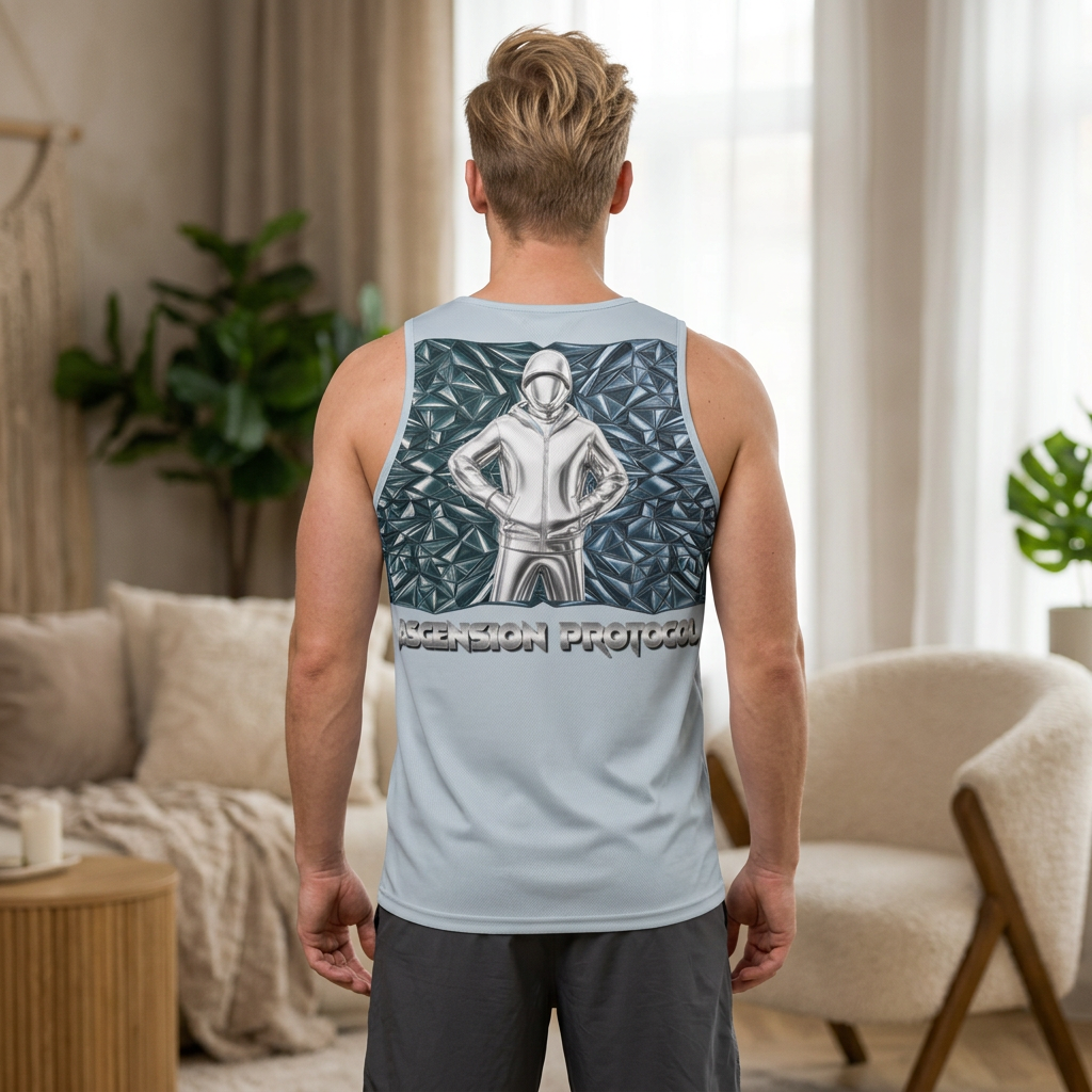 Basketball Jersey — 'Ascension Protocol' Futuristic Graphic Mesh Jersey