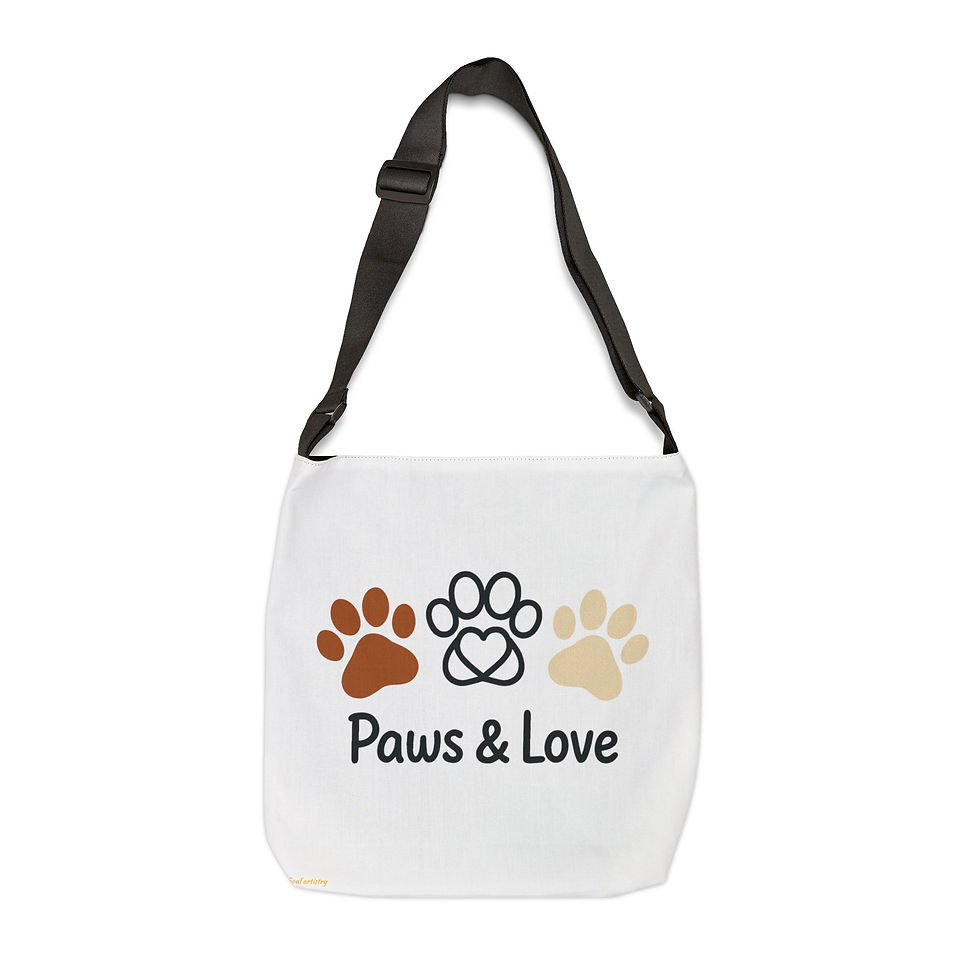 Miniatura: Paws and Love Tote Bag for Dog Lovers 