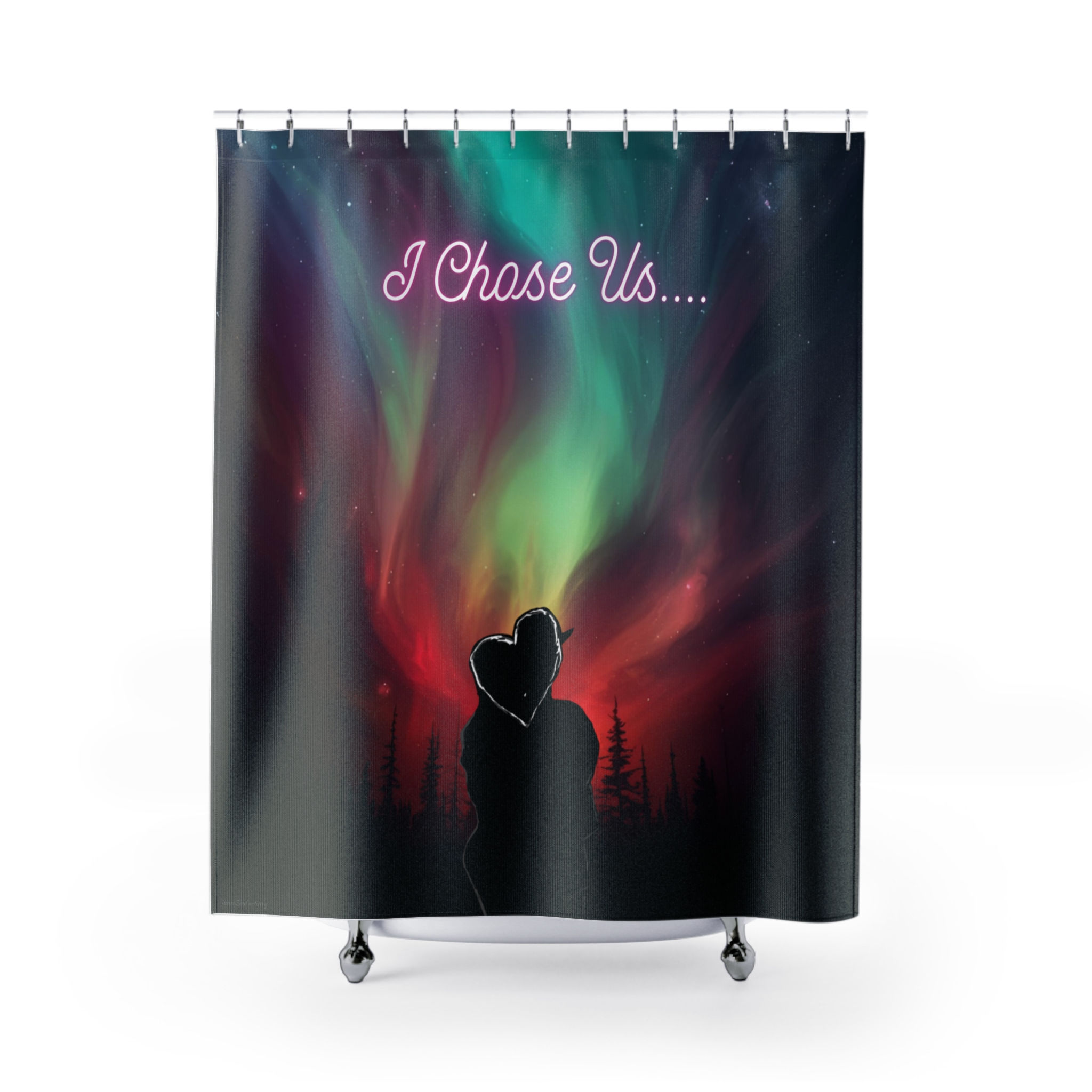 Romantic Shower Curtain, I Chose Us, Love Decor
