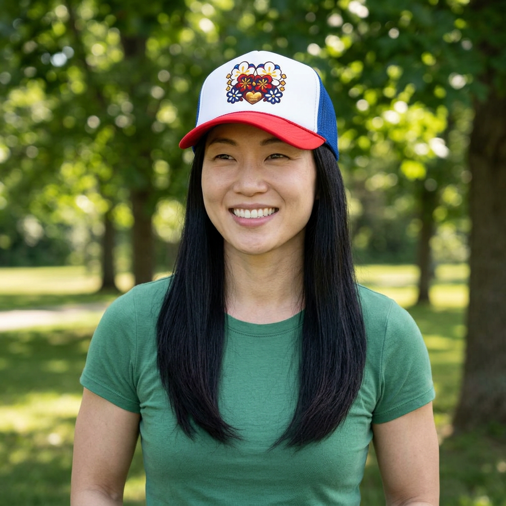 Mahal Na Mahal Kita Floral Heart Trucker Cap