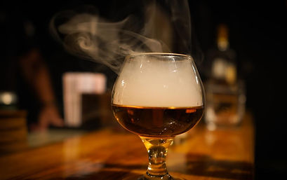Cocktail drink with smoke effect for bar or lounge promotion