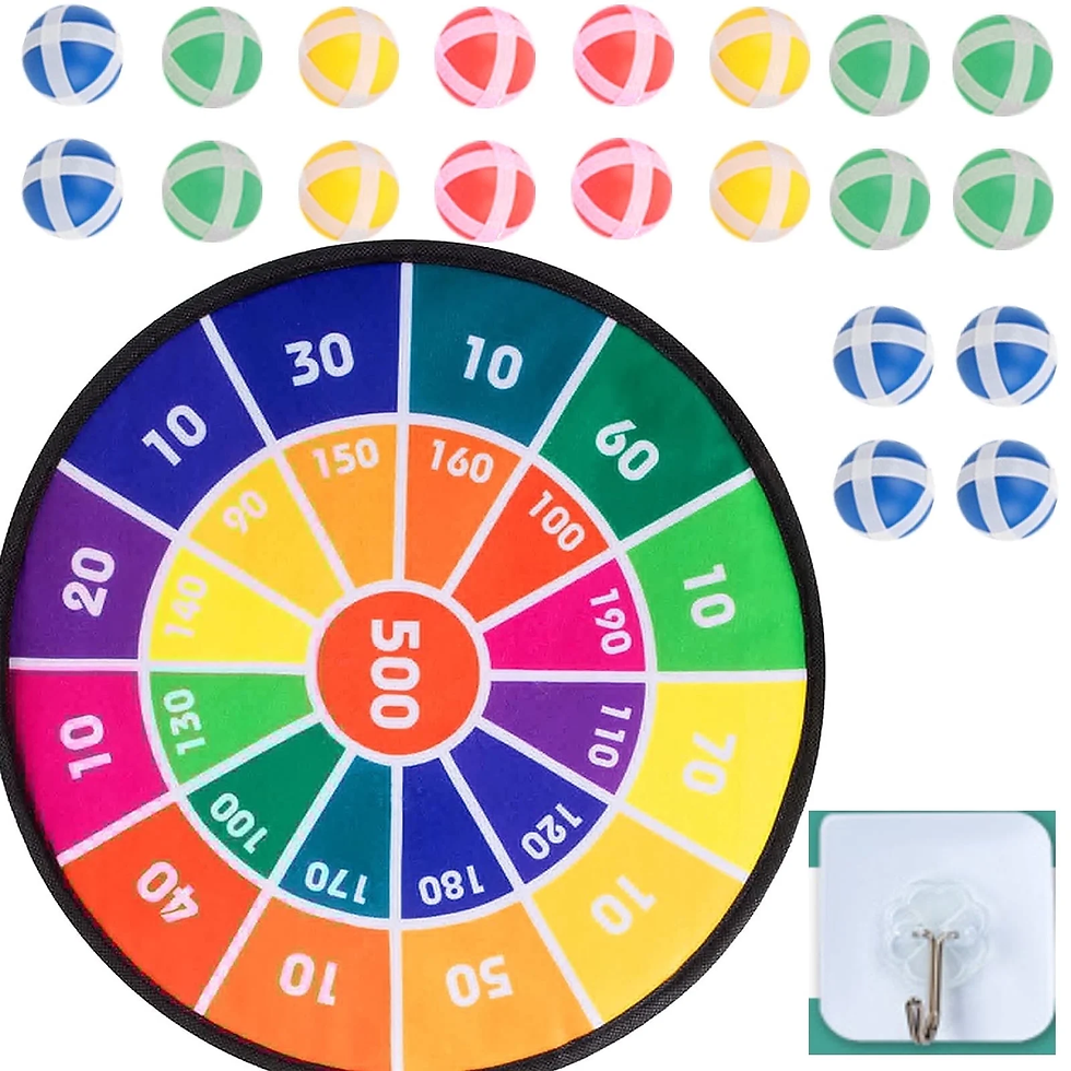 Kids Sticky Dart Board Set for Indoors and Outdoors