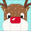Thumbnail: Rudolf Reindeer FPP quilt block, PDF pattern