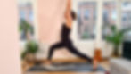 high lunge pose in yoga