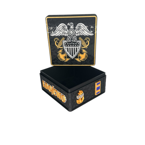 Custom Navy Mustang Keepsake Box - Preserve Your Enlisted Legacy