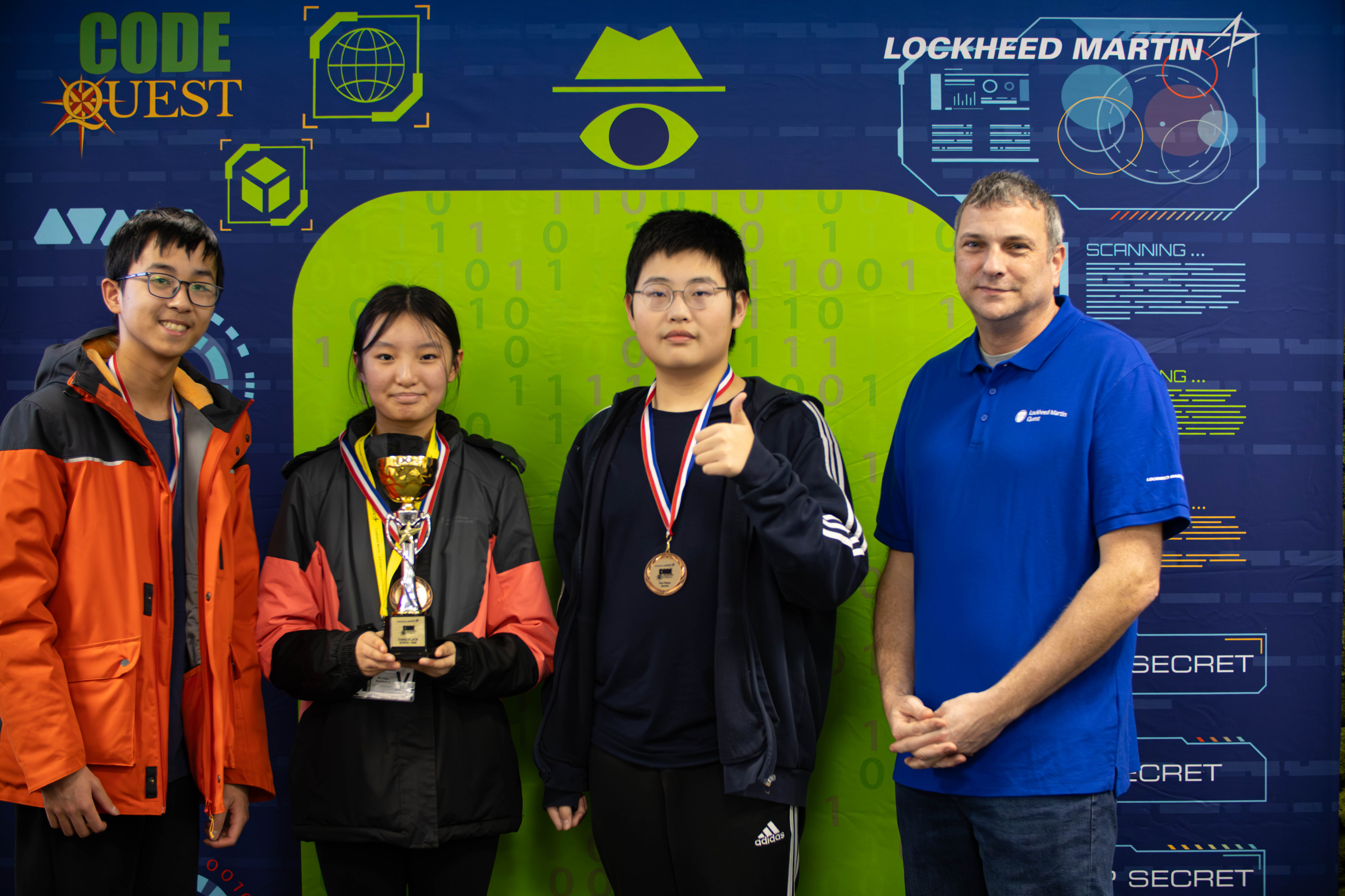 Third place Lockheed Martin Code Quest trophy