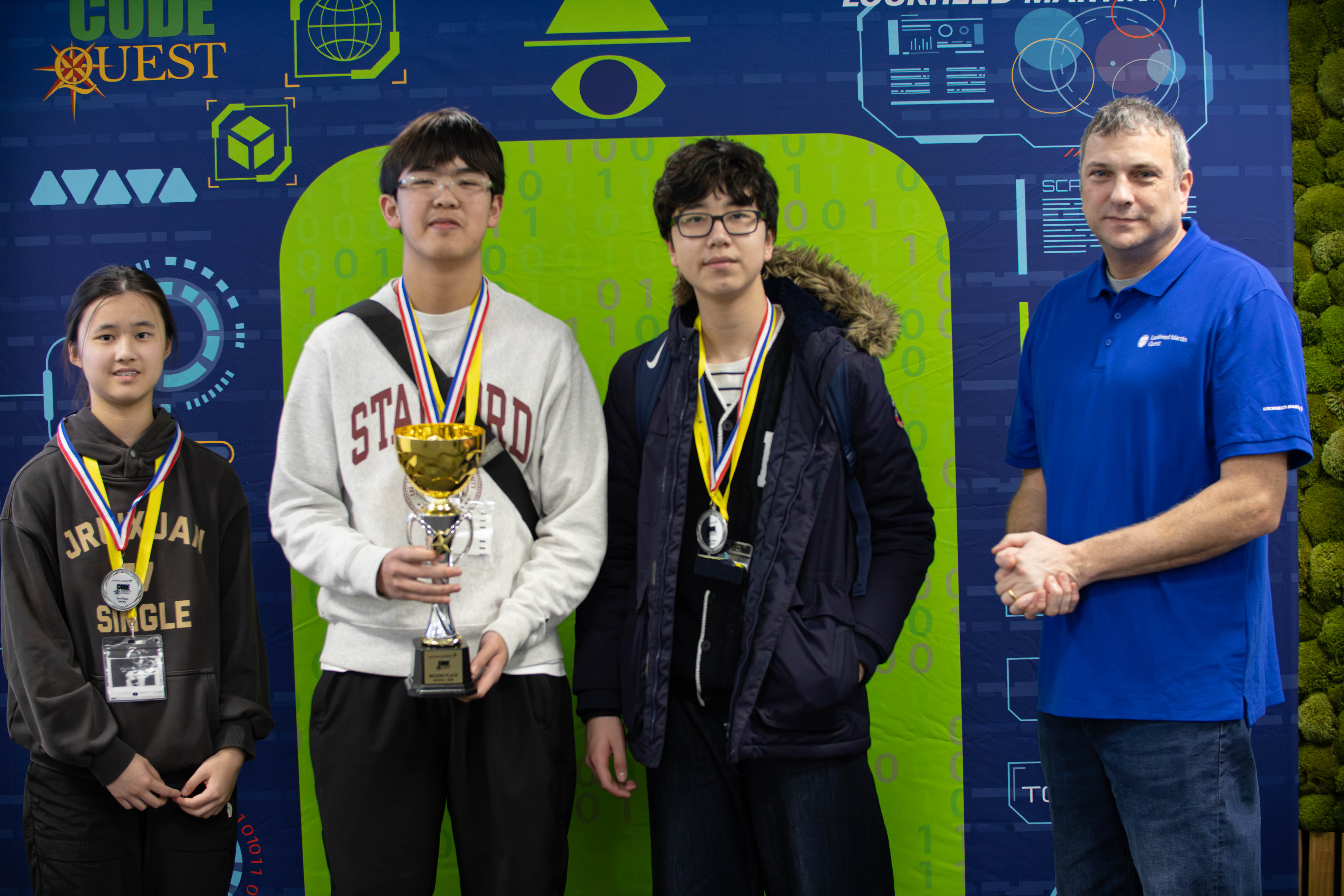 Second place Lockheed Martin Code Quest trophy