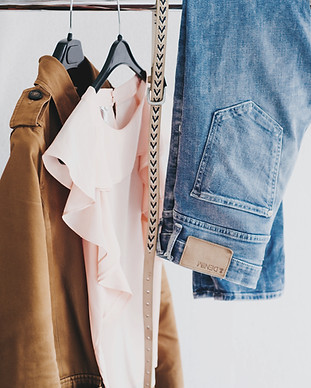 Clothes Hanging on a Rack