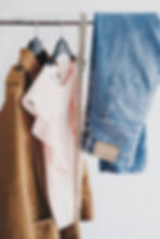Clothes Hanging on a Rack
