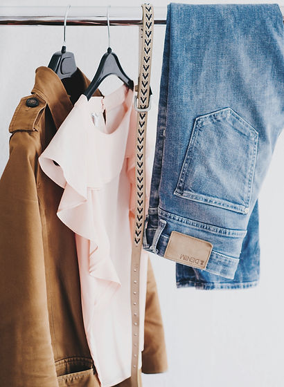 Clothes Hanging on a Rack