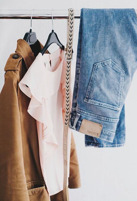 Clothes Ganging on a Rack