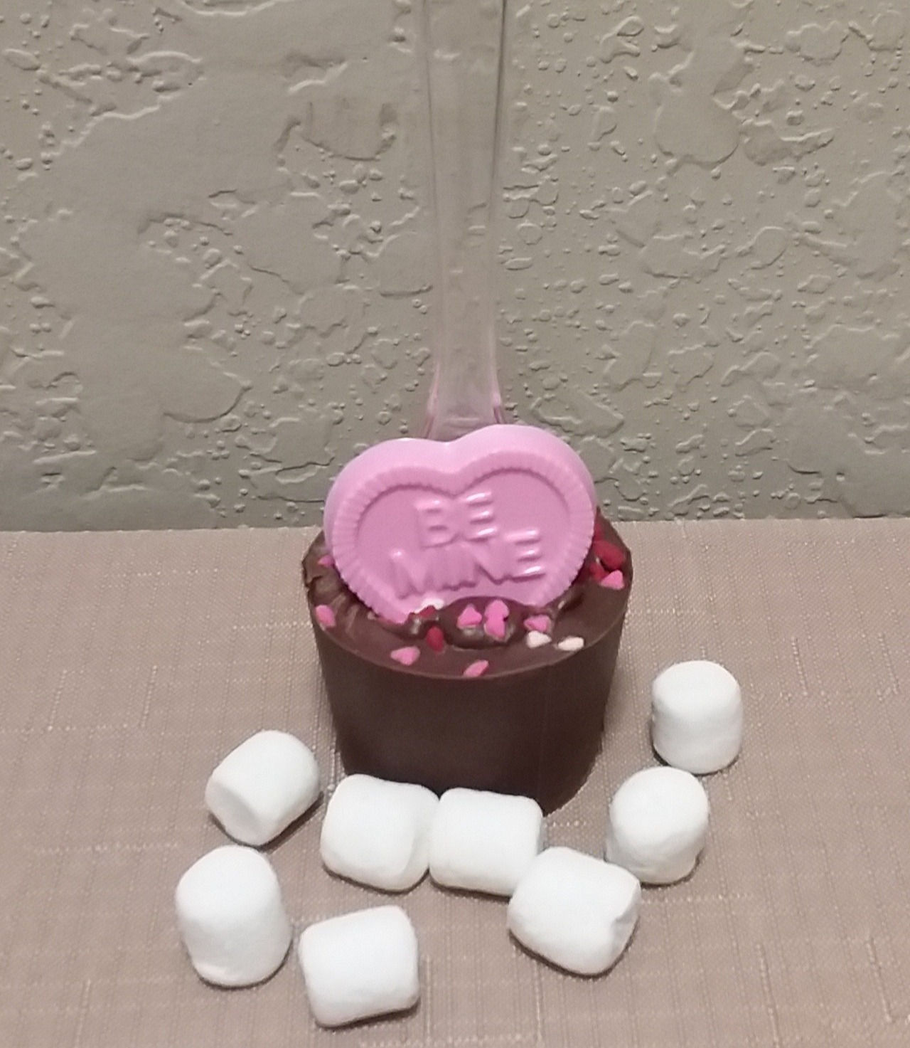 Valentine hot chocolate stick