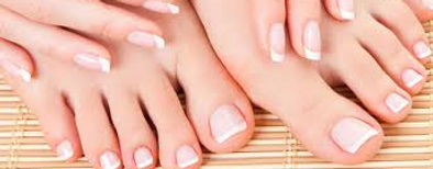 French Polish fingers and toes