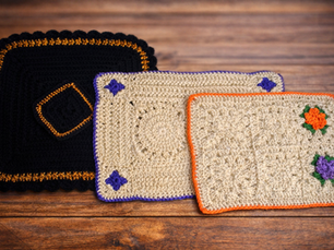 10 Modelos de Sousplat de Crochê com Granny Square para Inspirar Sua Mesa e Sua Criatividade