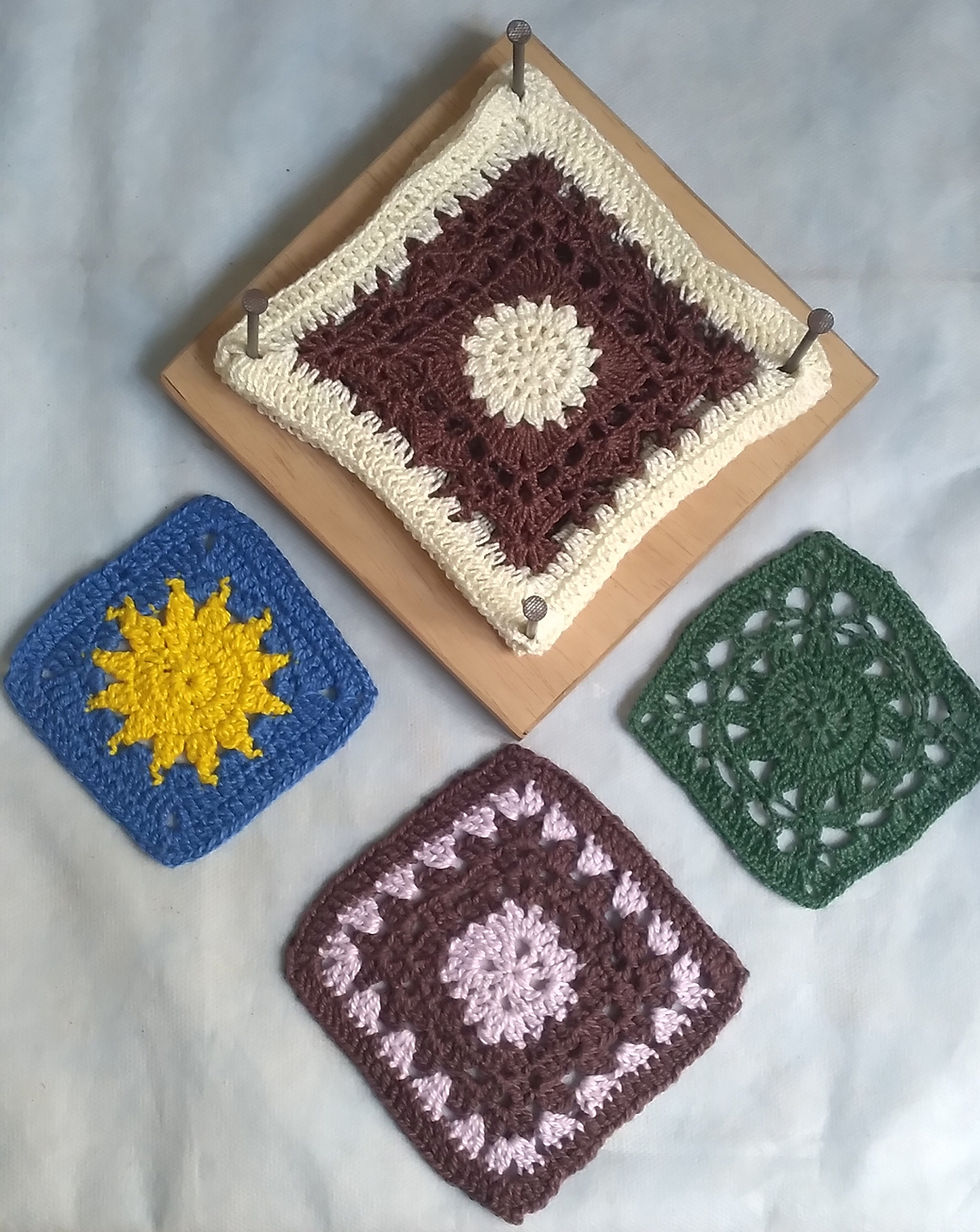 modelos de square de crochê