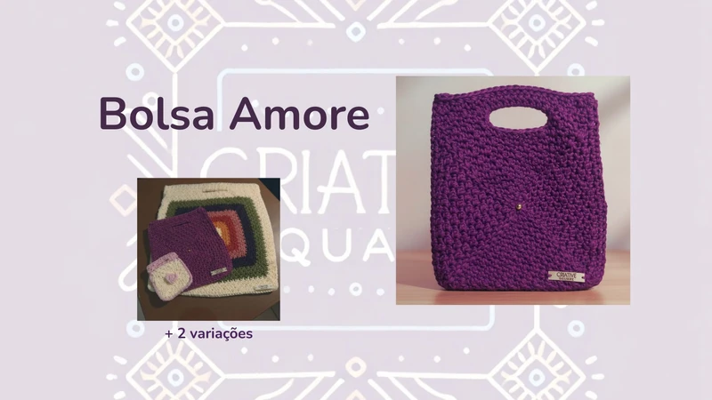 Vídeo Aula com PDF Bolsa em crochê
