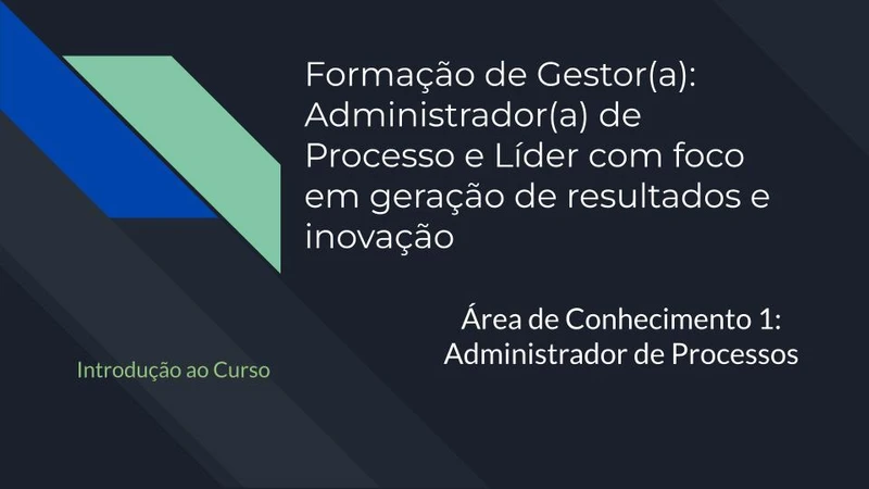 Curso de Gestão de Processos