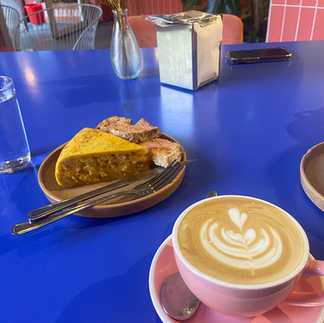 Traditional Spanish tortilla slice served in Barcelona