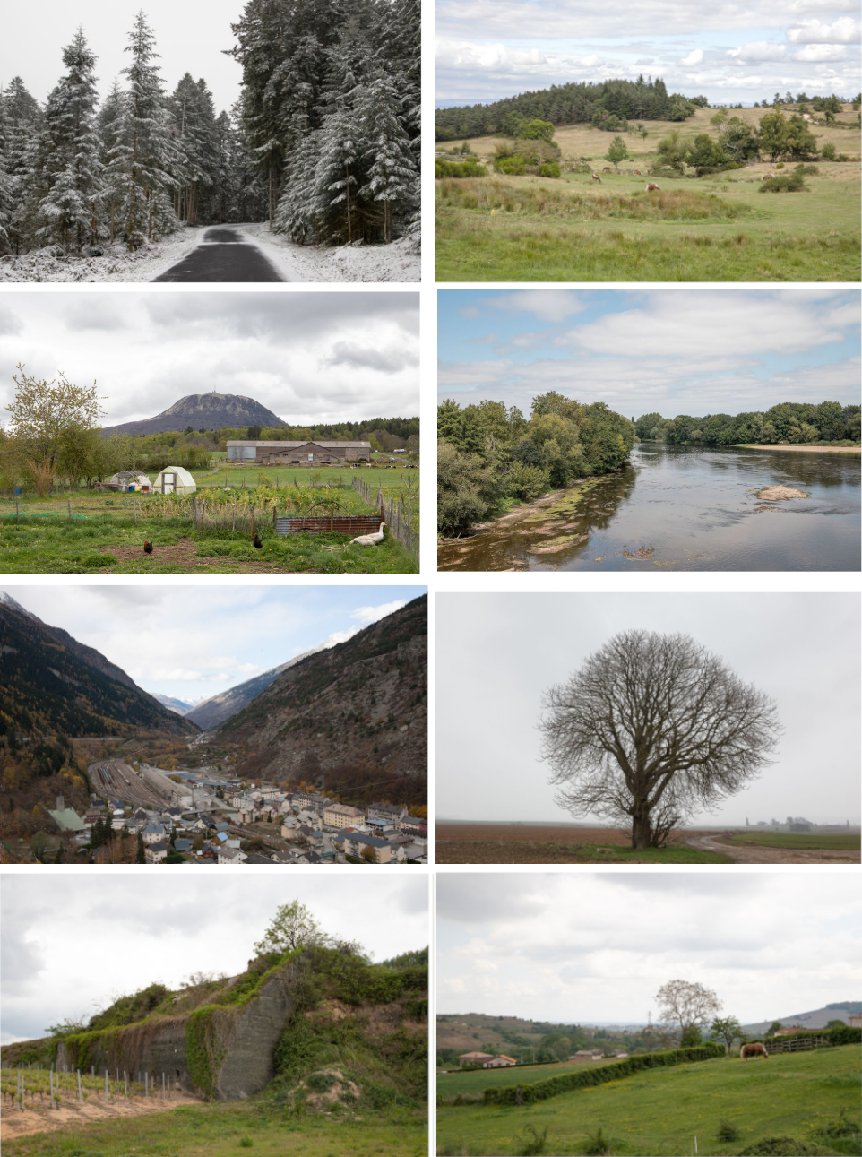 livradois, Cézallier, Monts Dôme, Vienne, Maurienne, Limmagne, beaujolais