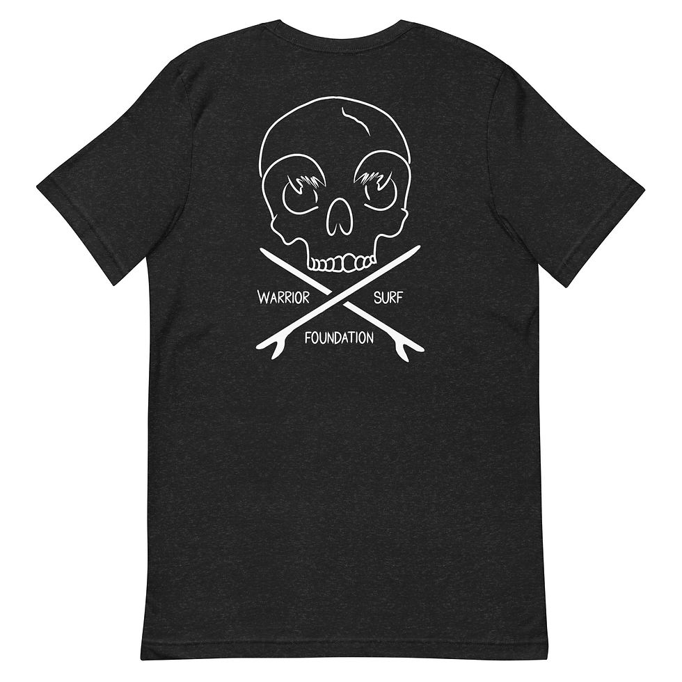 ★2023SS新作★WOOALONG★Surf logo T-shirt WSF Surf Skull-N-CrossBoards T -back 2024 | Warrior Surf