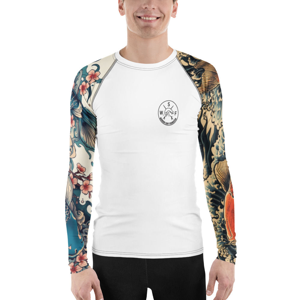 WSF Official Logo White/Tattoo Rash Guard