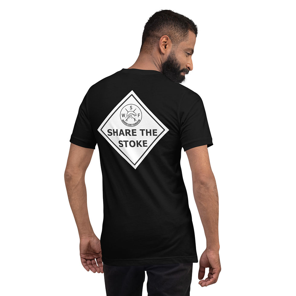 Thumbnail: WSF Share the Stoke Road Sign Sign Tee - BW