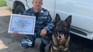 Сергей Колесников и Лав энд Спирит Икс`трим - 2 место на конкурсе кинологов "Лучший по профессии"