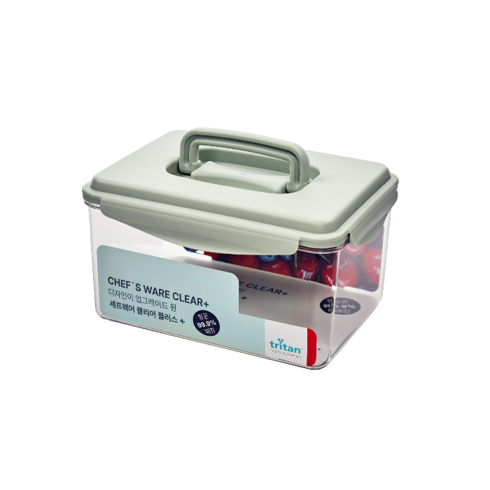 CLEAR+ (Tritan) - PCT Rectangle with Handle (4.5L)