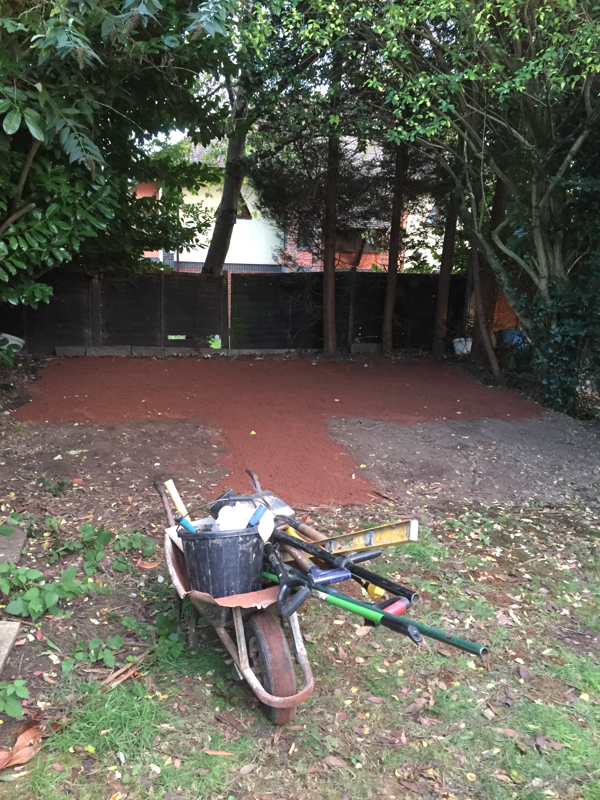 Sharp sand laid ready for slabs