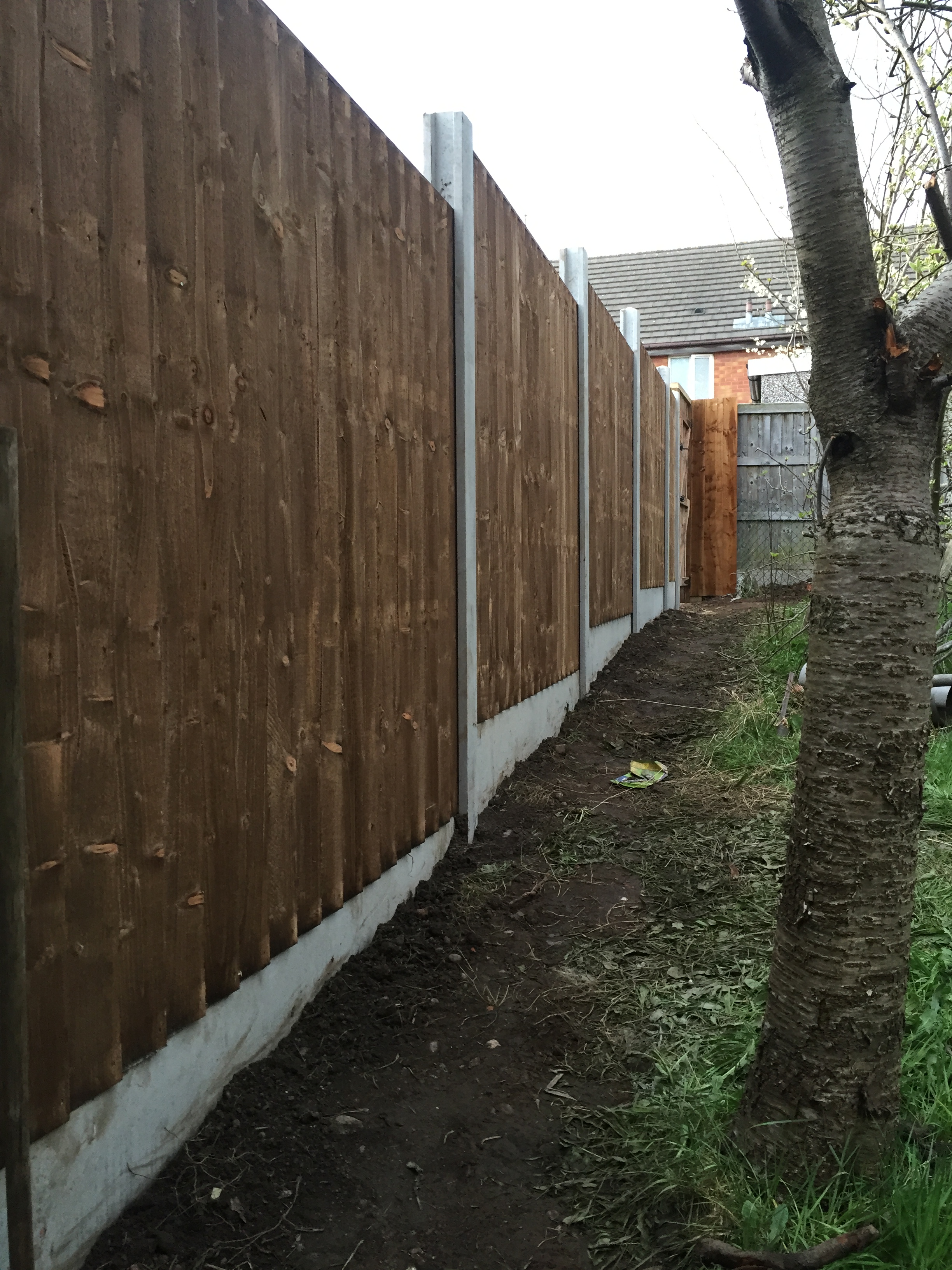 After pic of 6ft high timber fence
