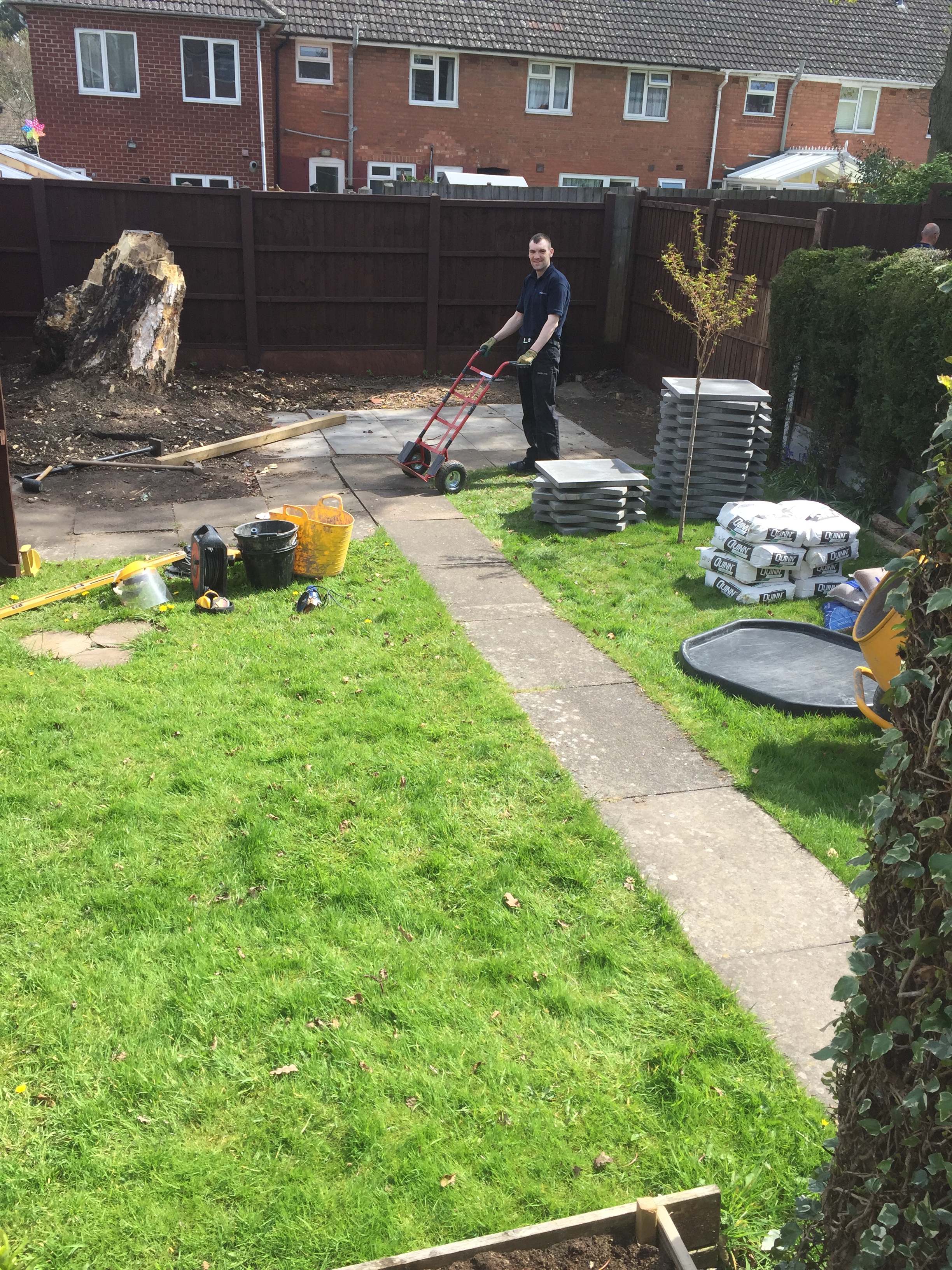 All the old broken slabs was removed