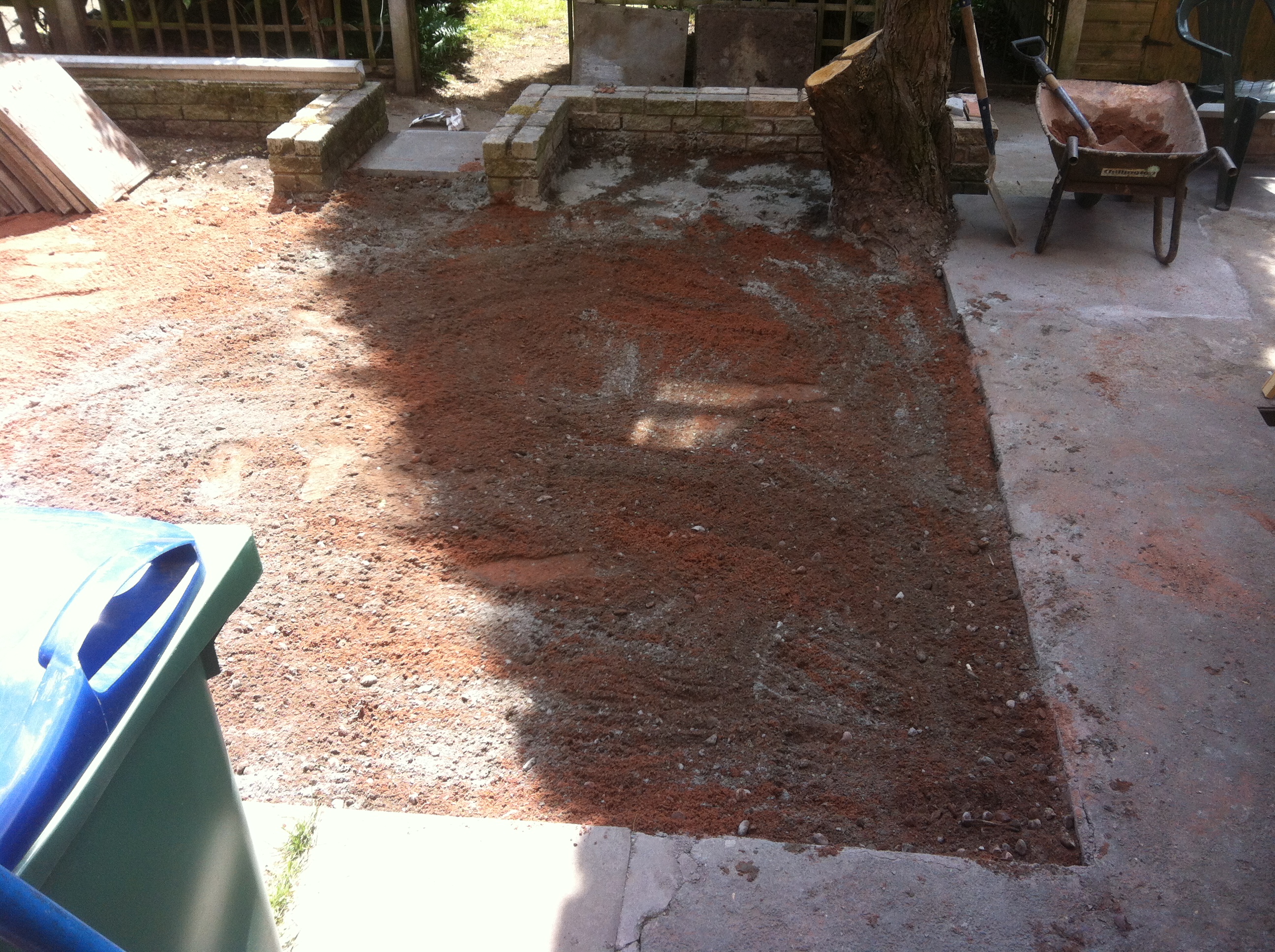 Picture of patio before